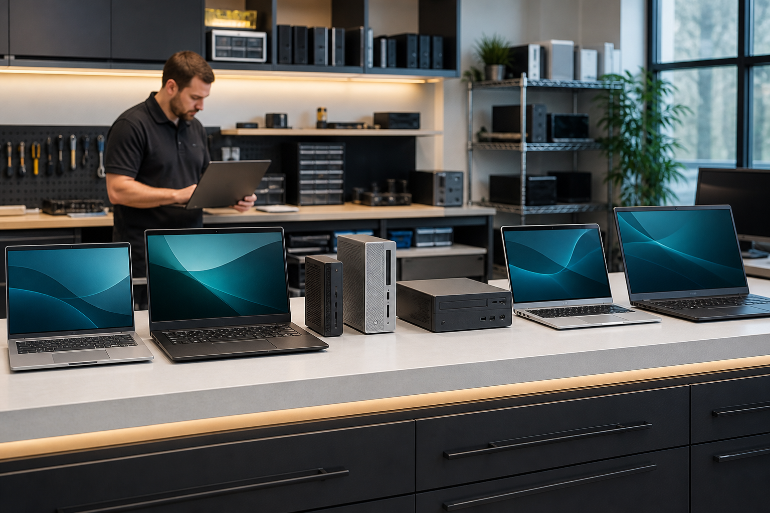 Selection of professionally prepared new and refurbished computers